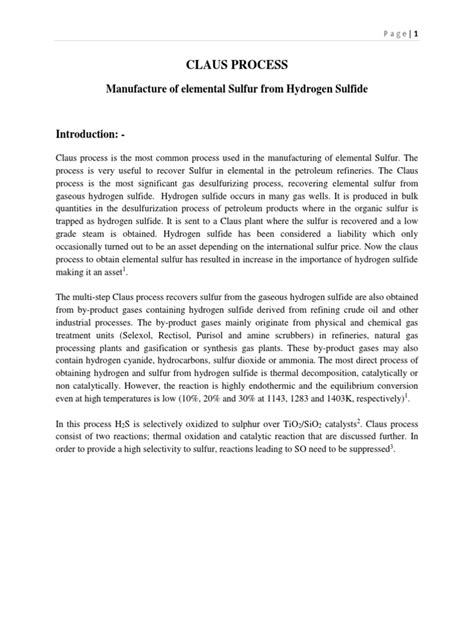 Image result for Claus Process