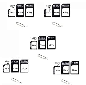 Pack OF 5 SIM CARD Adapter Nano to Micro : Amazon.in: Computers ...