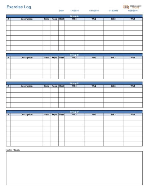 Exercise Change Matrix Template 的图像结果