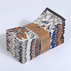 Buy FINGERCRAFT Printed Table Napkins Cotton Linen Blend Dinner Cloth ...