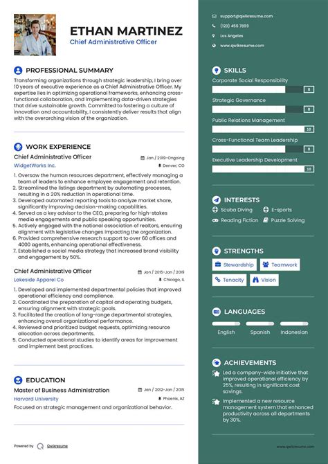 10+ Chief Administrative Officer Resume Samples & Templates for 2025