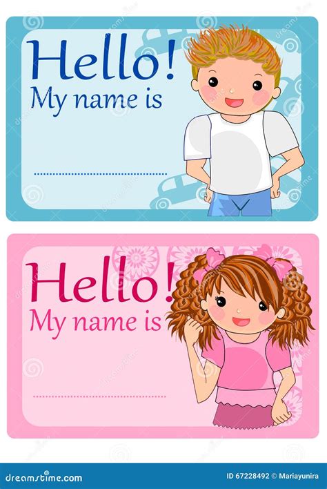 Name Tags For Kids Royalty-Free Stock Image | CartoonDealer.com #67228492