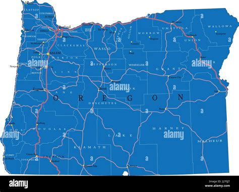 Map Of Oregon Printable Cities