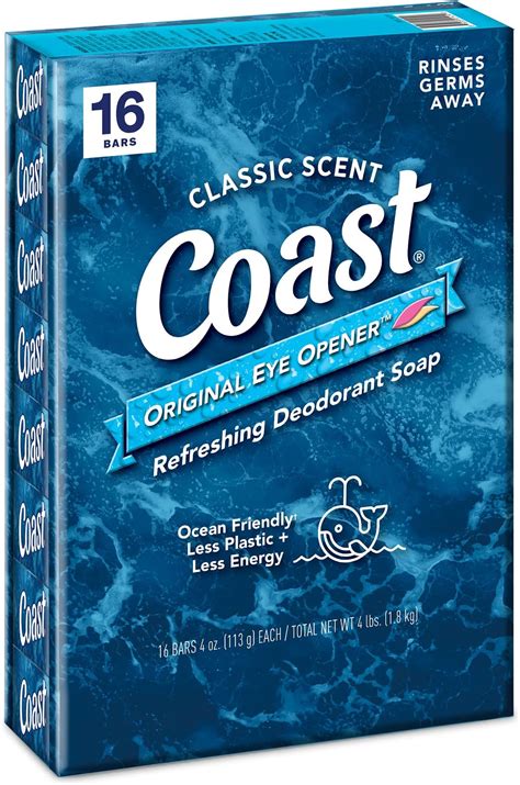 Amazon.com : Coast Refreshing Deodorant Soap Bar, Classic Pacific Force ...
