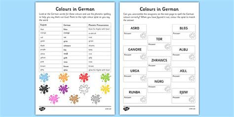How to Practise Colours in German - Twinkl