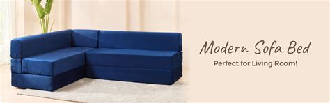 Buy L Shaped Sofa Cum Bed online in India| Grey Sofa Bed