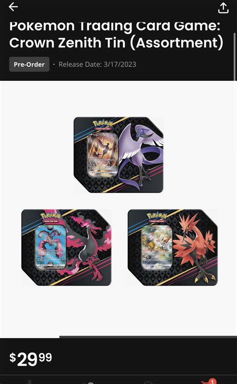 GameStop releasing these Crown Zenith Tins this March 17, that does ...