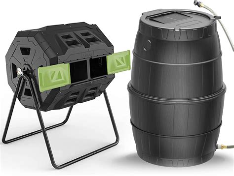 Amazon.com : BPA Free Garden Compost Bin and Rain Barrels to Collect ...
