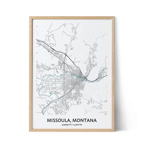 Missoula Map Poster - Your City Map Art - Positive Prints