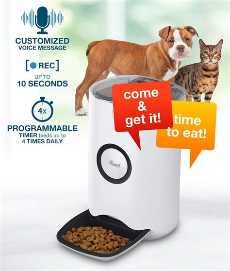 Buy Rosewill Automatic Pet Feeder Food Dispenser for Cat or Dog, Up to ...