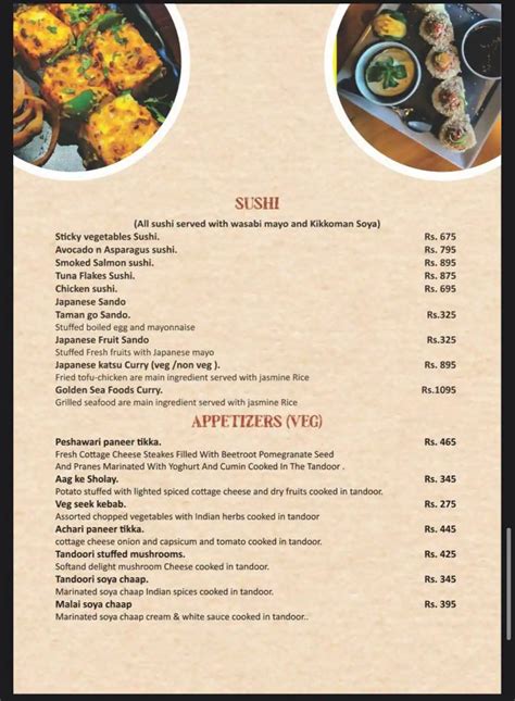 Menu at Kaizen Café Restaurant & Bar, Dehradun