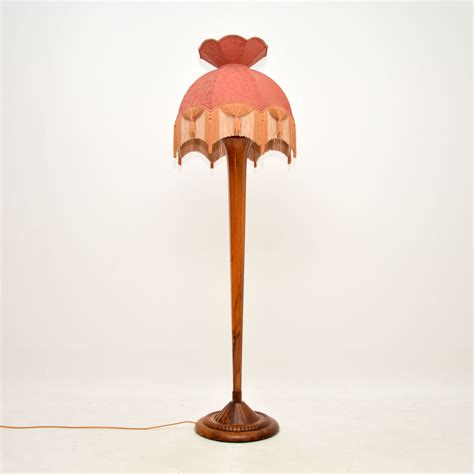 Art Deco Floor Lamp in Solid Walnut | Marylebone Antiques