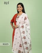 Orange Stitched 3 Piece Kurti Set with Full Length Lining – Traditiona ...