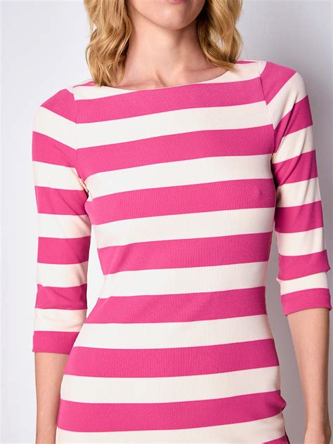 Pink Stripe Bodycon Dress