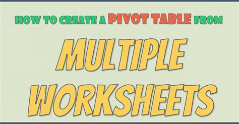 Excel Pivot Table From Multiple Sheets 的图像结果