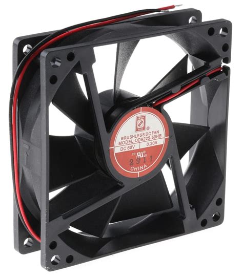 RS PRO | RS PRO Axial Fan, 60 V dc, DC Operation, 117.2m³/h, 12W, 200mA ...