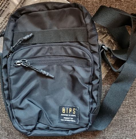 QIPS Stylish Black Sling Cross Body Tavel Office Business Messenger Bag ...