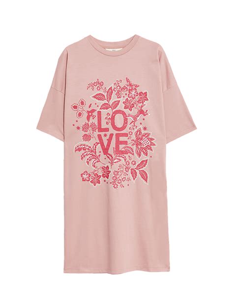 Buy Cotton Modal Love Slogan Nightdress at Marks & Spencer