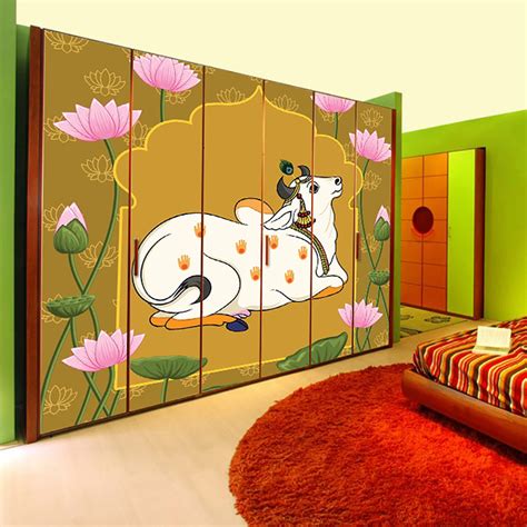 Lotus Cow Wardrobe Sticker – Myindianthings