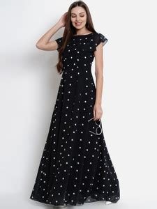 Lady Stark Women Gown Black Maxi/Full Length Dress - Buy Lady Stark ...