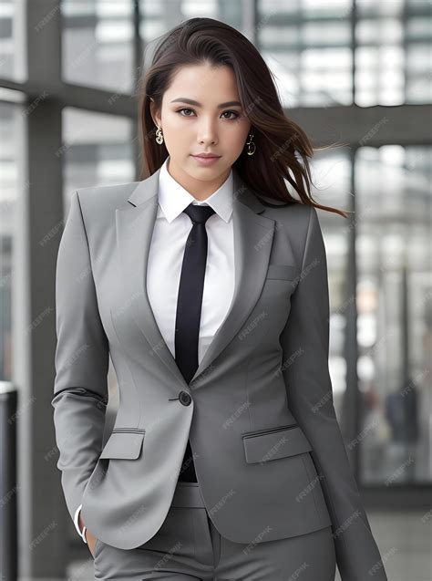 Woman in Grey Business Suit 的图像结果