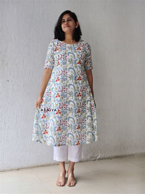 White Delight Pure Cotton Aline Kurta with Lining (Few Sizes Left ...
