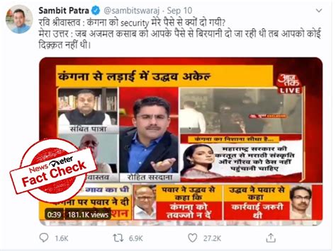 Fact Check: Sambit Patra's claim that 26/11 terrorist Ajmal Kasab was ...