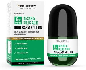 Dr. Sheth's Kesar & Kojic Acid Underarm Roll On | Prevents & Controls ...
