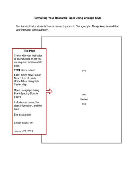 Image result for Chicago Style Research Paper Format Example