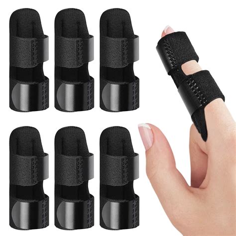 SAREAL Finger Splints, 6pcs Finger Support Brace Finger Stabilizer Finger Knuckle Immobilization ...
