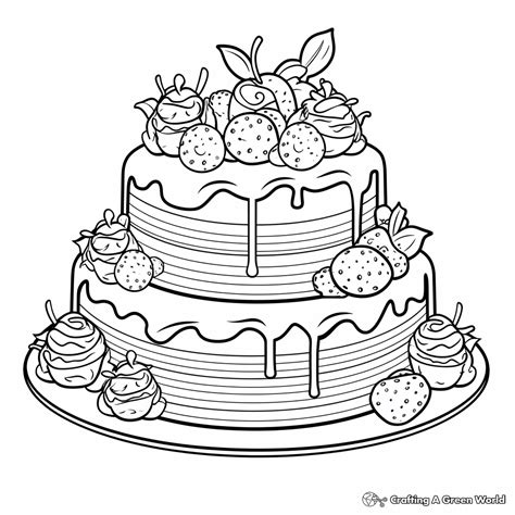 Dessert Coloring Page