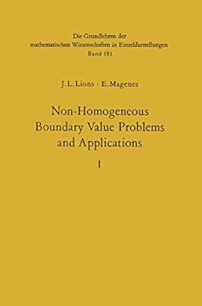 Buy Non-Homogeneous Boundary Value Problems and Applications (1): Vol ...