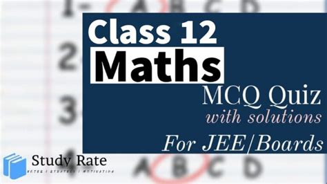Maths MCQ Class 12 的图像结果