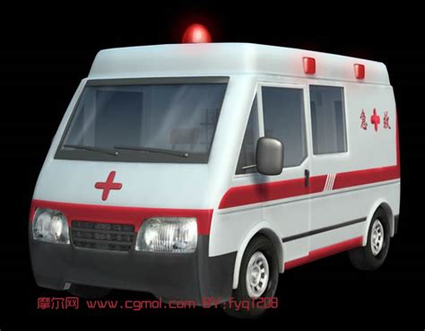 救护车完整3D模型源文件(带材质贴图),汽车,运输模型,3d模型下载,3D模型网,maya模型免费下载,摩尔网