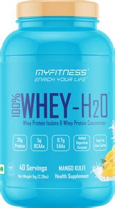MYFITNESS 100% Whey H2O Mango Kulfi 1kg Whey Protein Price in India ...