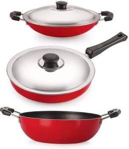 PRINCE by MERCURY Kadai without lid frypan lid appa chetty set Non ...