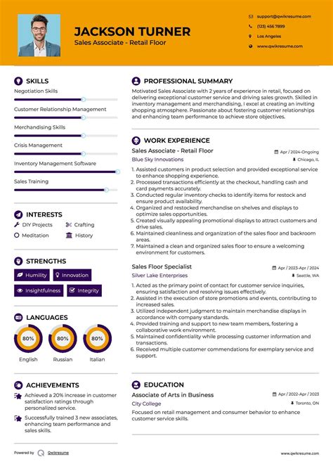 10+ Sales Floor Associate Resume Samples & Templates for 2025