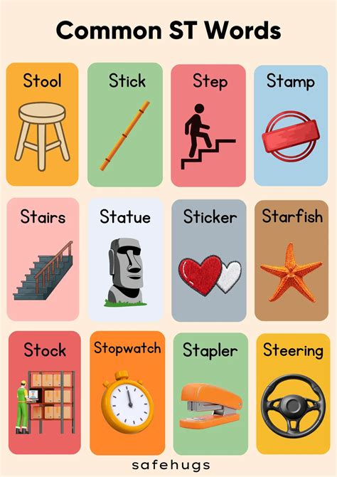 "ST" Words for Kids | ST Word Lists & Worksheets