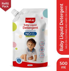 LuvLap Baby Laundry Detergent Refill pack- 500ml, pH Balanced ...