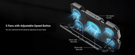 ZEBRONICS NTC2000, Laptop Cooling Pad, 5 Fans + Electro Thermal Cooler ...