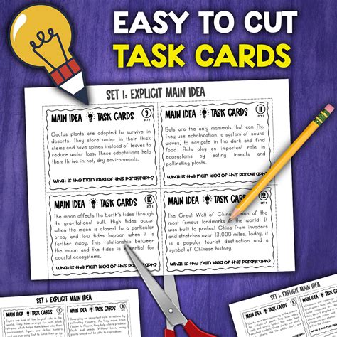 Main Idea Task Cards 的图像结果
