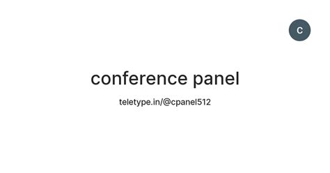 conference panel — Teletype