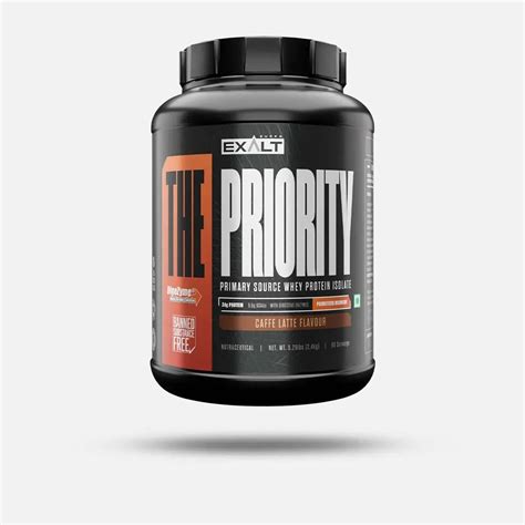 Exalt The Priority Whey – 2.4kg (80 Servings), 24g Protein, Cafe Latte ...
