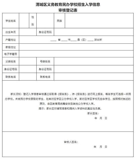 2020年咸阳渭城区民办中小学招生报名流程(报名时间+材料)