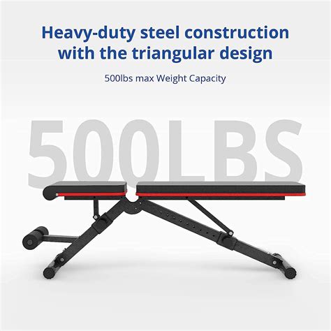 Buy Cozy Castle Adjustable Weight Bench, Foldable Bench Press, Strength ...