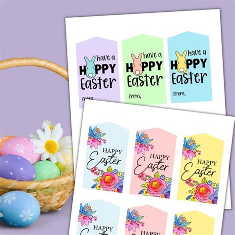 Easter Gift Tags: Free Printable Cards For Easter Baskets, 57% OFF