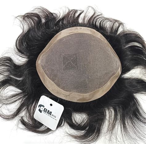 BM Wig UK Base 100% Human Hair Patch Size 9x6 Natural Looking Skin Base ...