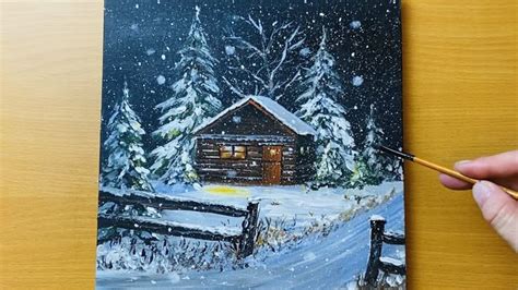 Image result for Easy Acrylic Winter Scene Tutorial