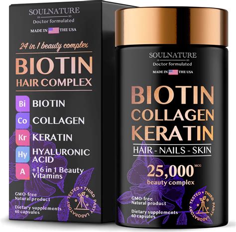 Amazon.com: ELEMENTO Biotin, Collagen & Keratin Hair Supplement : Health & Household