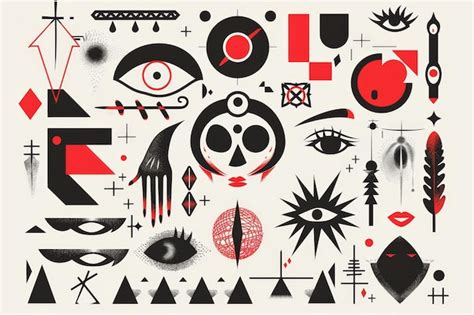 Premium Photo | A visual set of crime elements and gang tattoos This ...